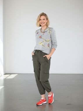 Cabi Quantum Cargo Pants in Olive Green Style# 4511 Size L